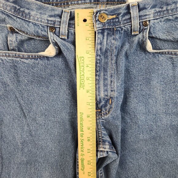 Vintage Key Jeans Mens 32x32 Blue Denim Straight Leg Classic Fit Workwear Pants - Picture 7 of 10